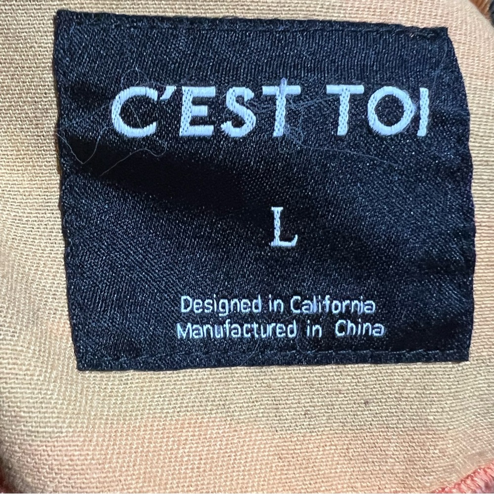 C'est Toi Camouflage Printed Crop Jacket Size Large Excellent Condition NWT - Picture 11 of 12